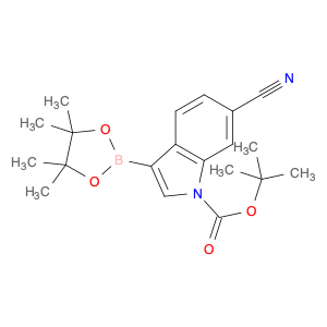 1218790-23-8 1H-Indole-1-carboxylic acid, 6-cyano-3-(4,4,5,5-tetramethyl-1,3,2-dioxaborolan-2-yl)-, 1,1-dimethylethyl ester